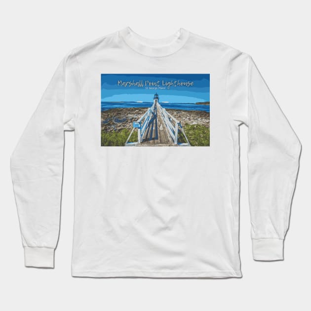 Marshall Point Lighthouse, Maine Long Sleeve T-Shirt by Gestalt Imagery